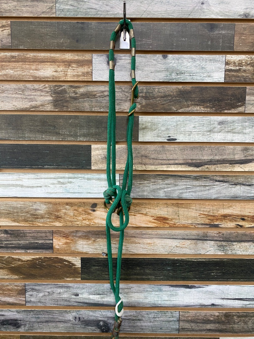 USED Rope Halter Horse Green