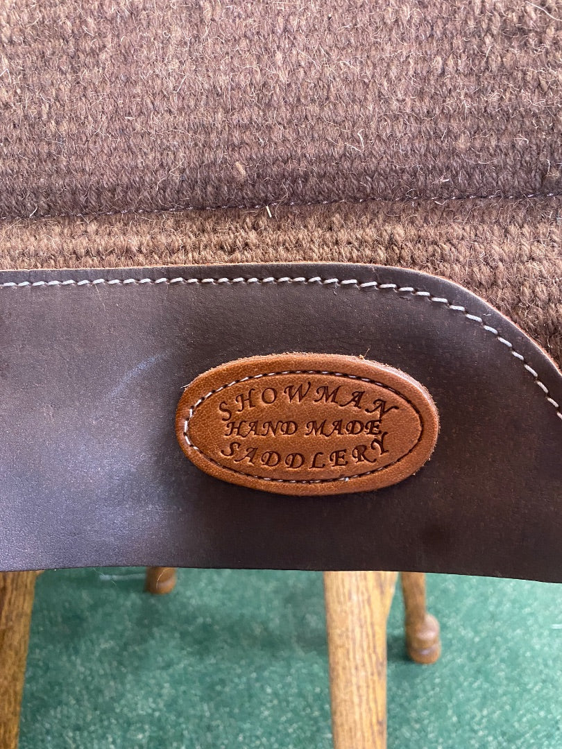 USED Showman Saddlery Western Pad 30x30 Brown/Teal/White
