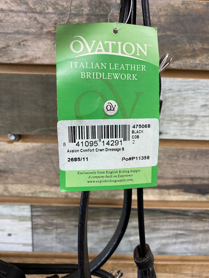 USED Ovation NWT English Dressage Bridle cob black