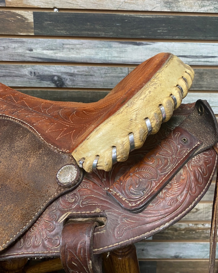 USED Billy Cook Barrel Saddle 14” Dark Oil