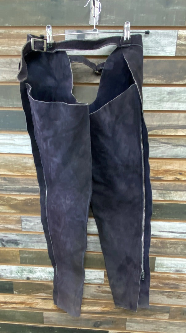 USED No Brand Leather Western Chaps Medium Purple