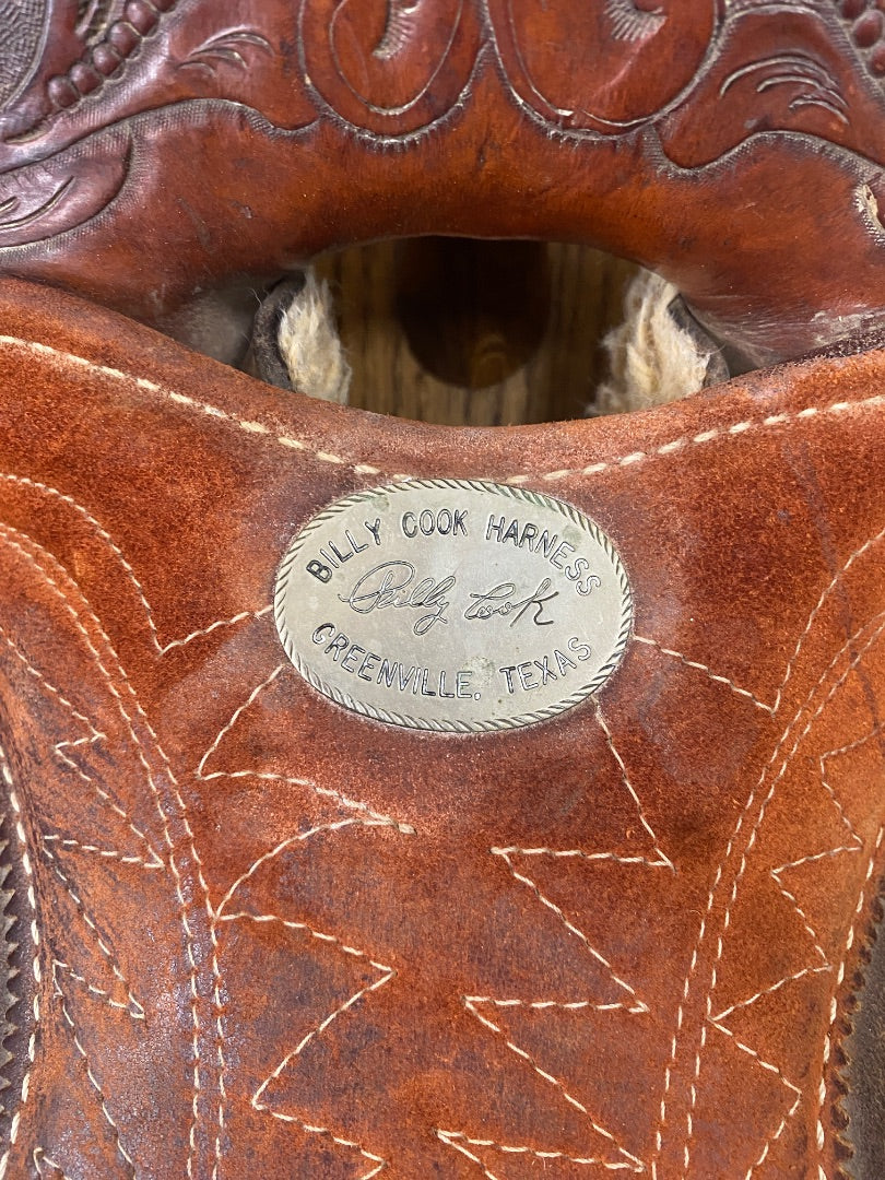 USED Billy Cook Barrel Saddle 14” Dark Oil