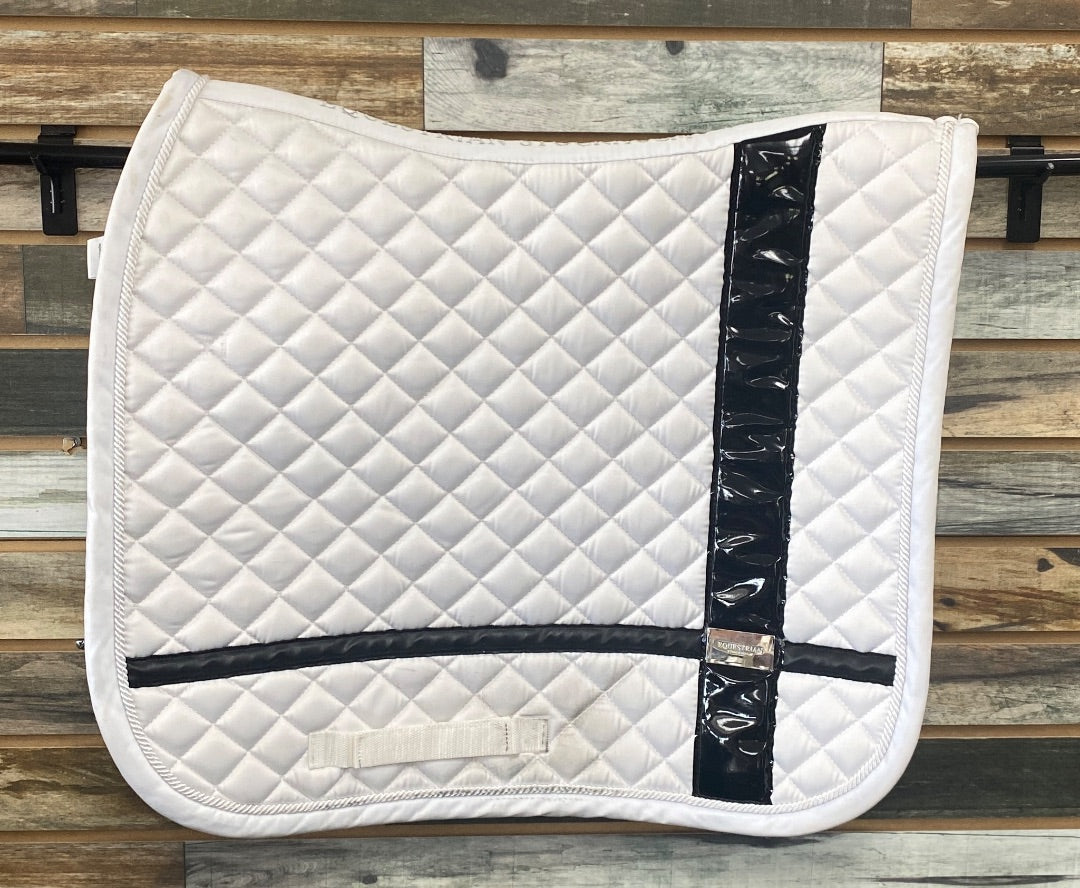 USED Equestrian Stockholm Dressage Pad Cob White