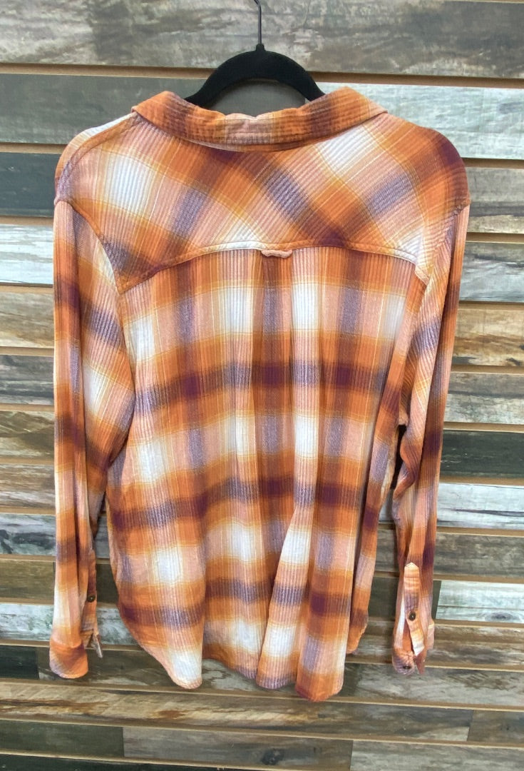 USED Sonoma Button Down Longsleeve XL Orange/White/Purple