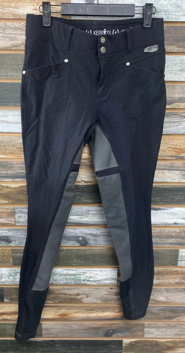 USED Kerrits Full Seat Breeches Medium Black