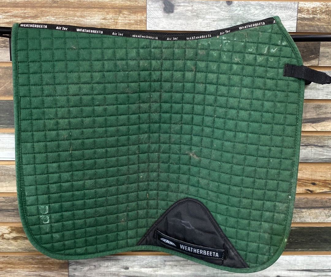 USED WeatherBeeta English Dressage Saddle Pad Full Green