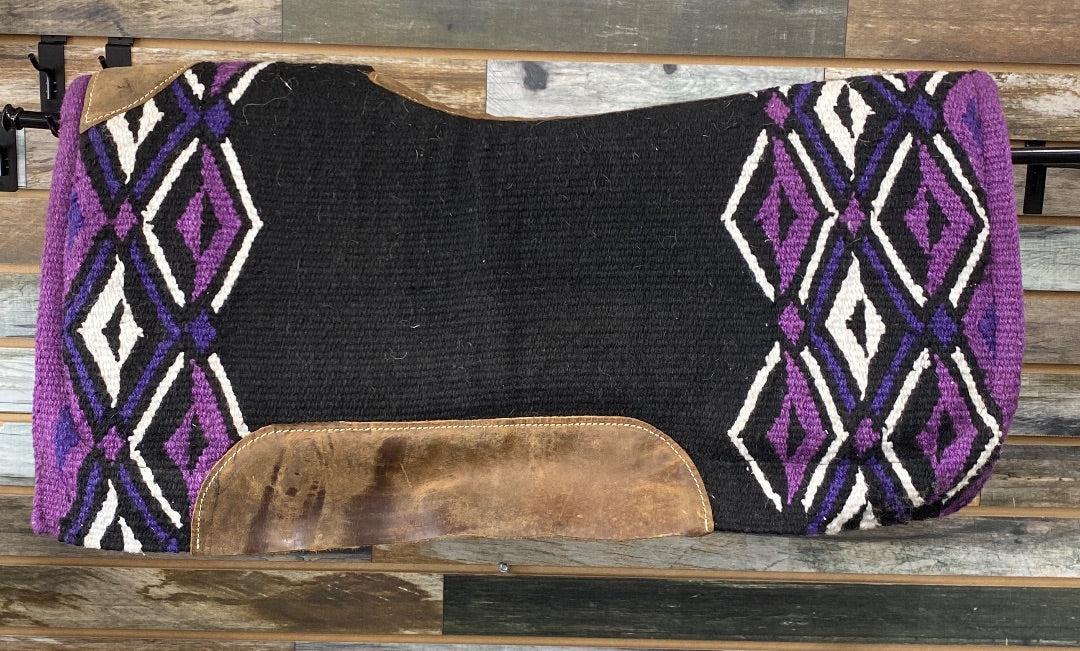 USED Wool and Felt Saddle pad Purple