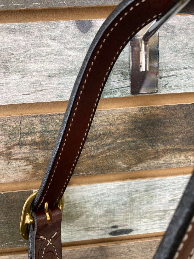 USED Weaver NWT Dark Oil Leather Halter Horse Dark Oil