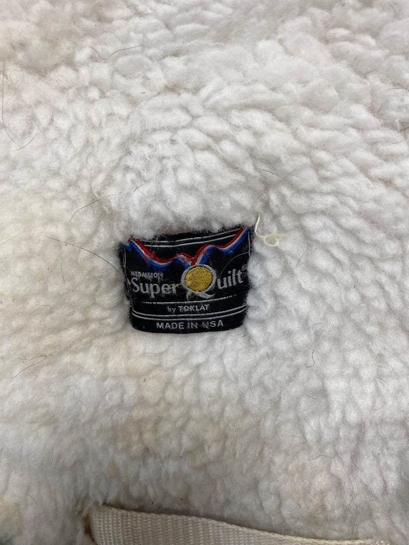 USED Medallion Super Quilt Quilted Fleece Fitted Pad Full White