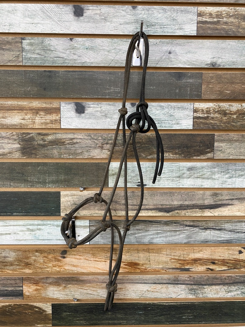 USED Rope Halter Horse Black