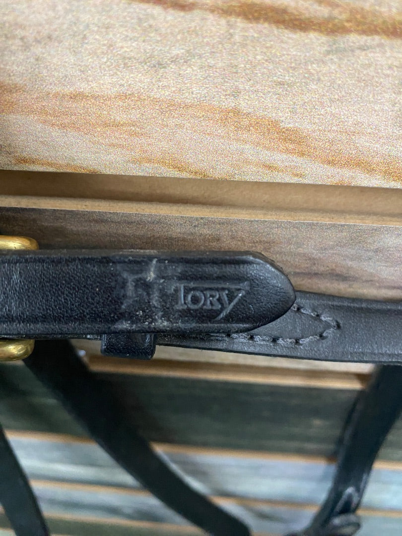 USED Tory Leather Leather Split Reins Black