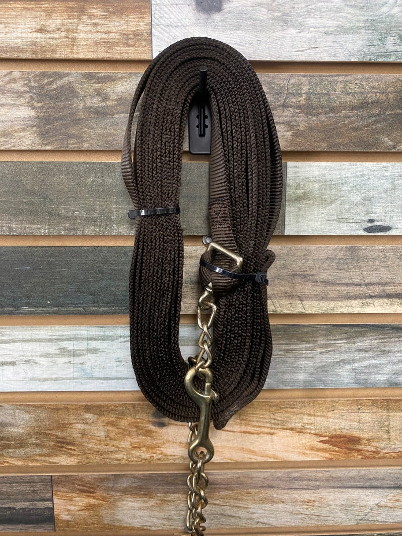 USED  Lunge Line w/ Stud Chain  Brown