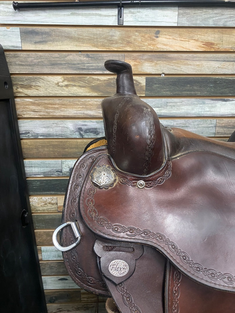 USED Circle Y Alpine Flex2 Trail Border Trail Saddle