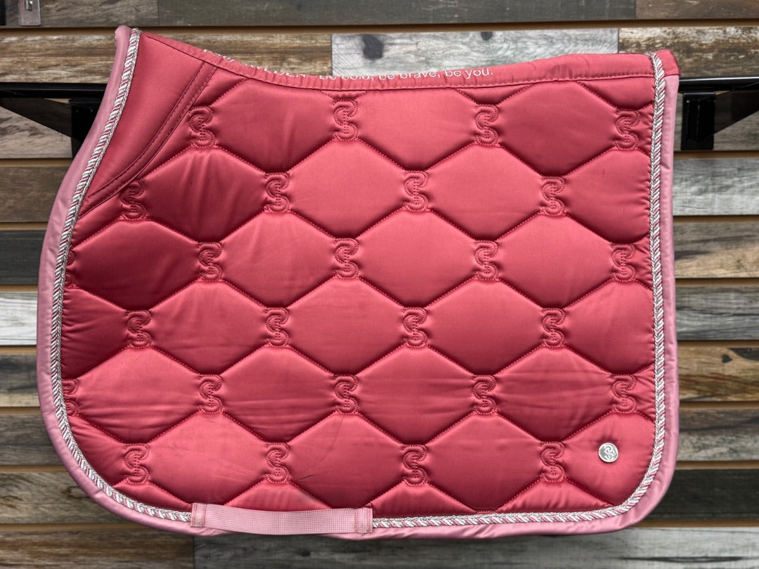 USED PS of Sweden Jump Saddle Pad in Berry Pink | HORSE, "Be bold, be brave, be you"