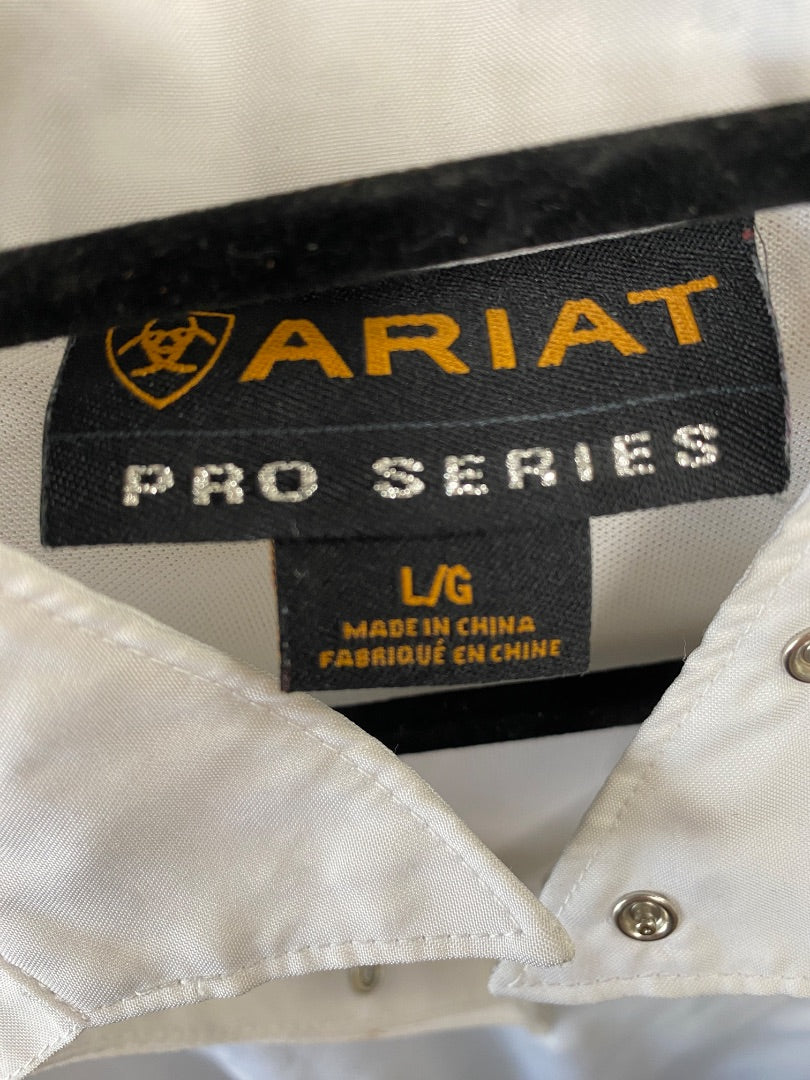 USED Ariat Pro Series Ladies Show Shirt Large White
