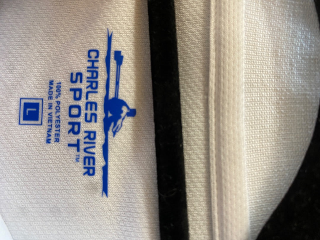 USED Charles River Women's Classic Wicking Polo Large White/Black