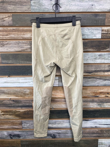 USED Kerrits Knee Patch Tights Medium Tan