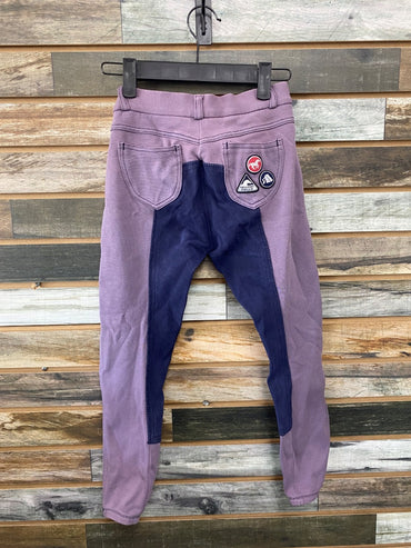 USED Horze Full Seat Breeches Medium Lavender and Navy