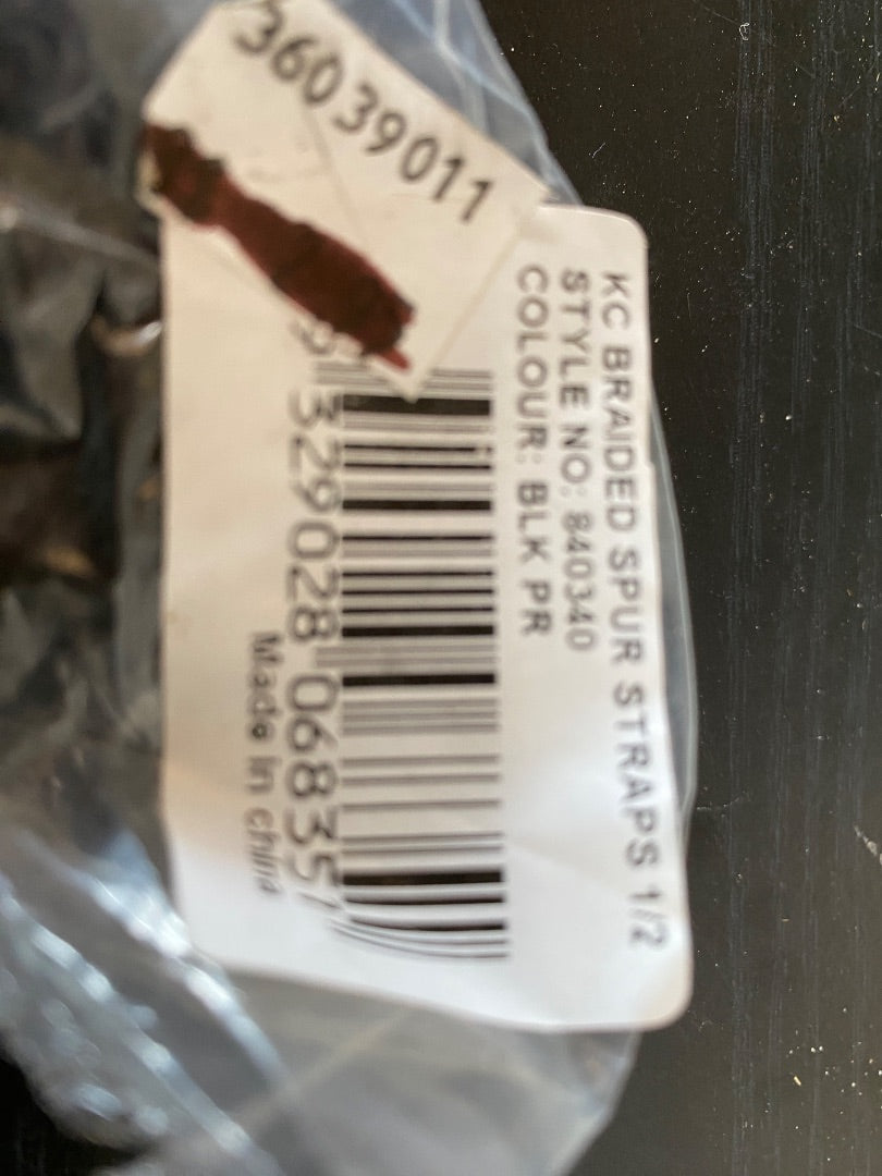 USED Braided 1/2" Spur Straps Black