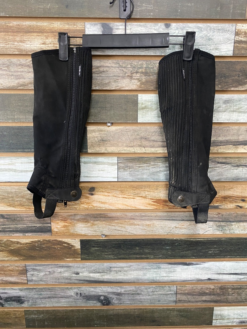 USED Dublin Suede Half Chaps Large Black