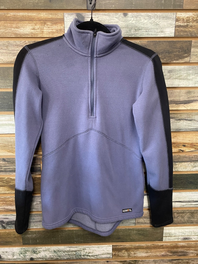 USED Kerrits Ladies 1/4 Zip Pullover XS Cornflower/Dark Blue