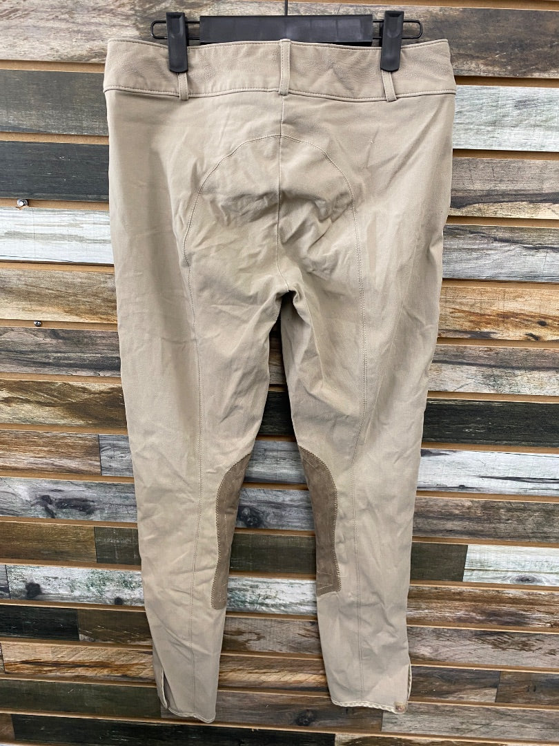 USED Tailored Sportmans Trophy Hunter Kneepatch Breech 28 Tan