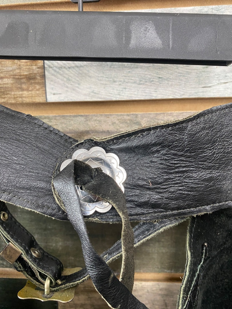 USED Chaps w/ Fringe Black