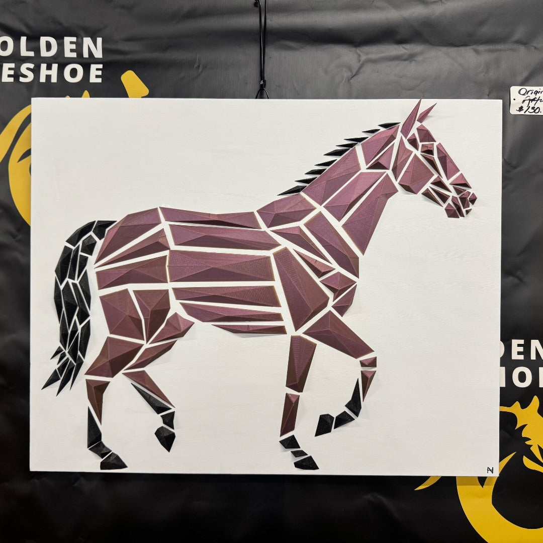 USED (New) Geometric Horse Artwork 24” x 30”