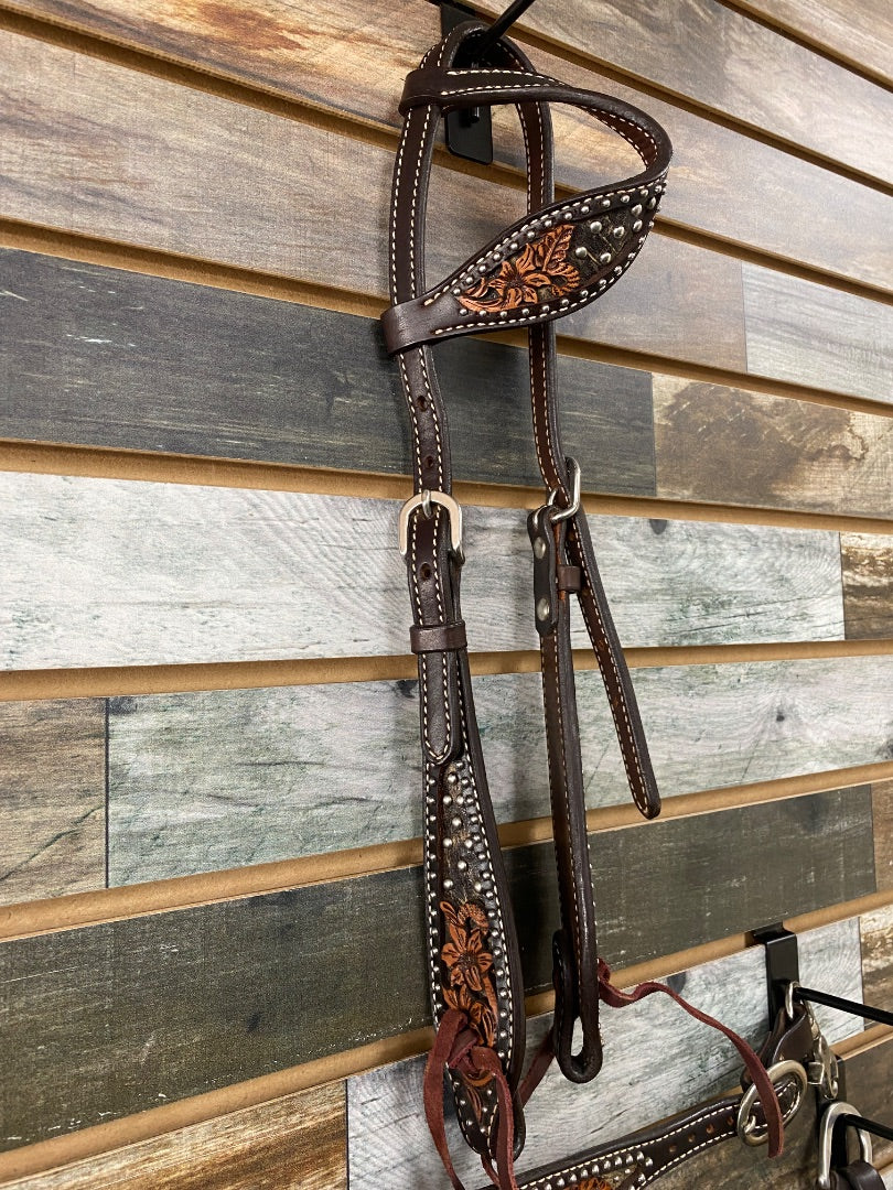 USED Circle Y Breastcollar & Headstall Set Horse Dark Oil