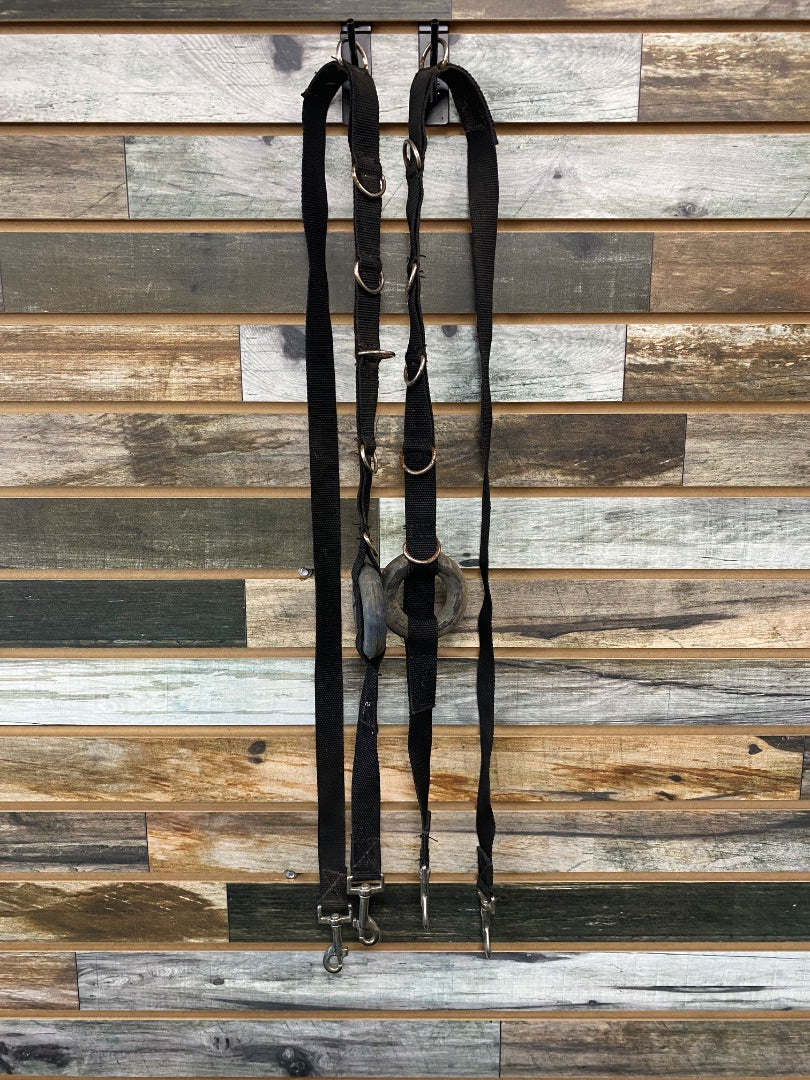USED Dover Saddlery Nylon Side Reins w/ Donuts Horse