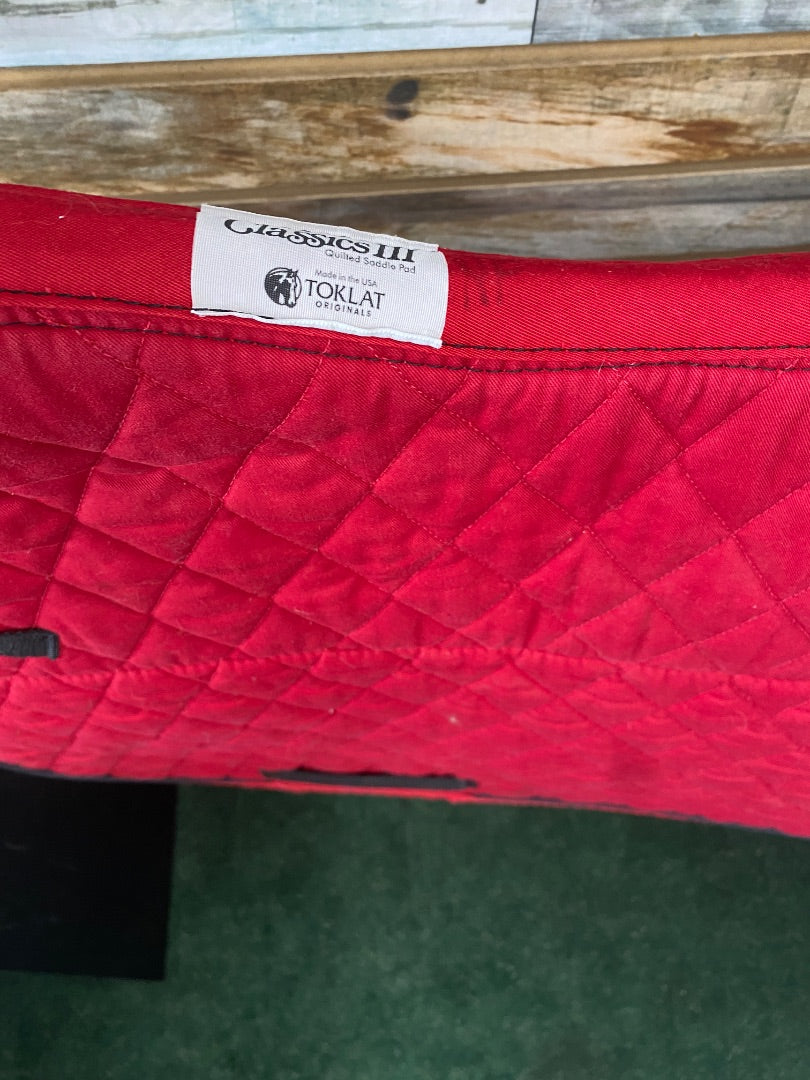 USED Toklat English Saddle Pads Horse Red