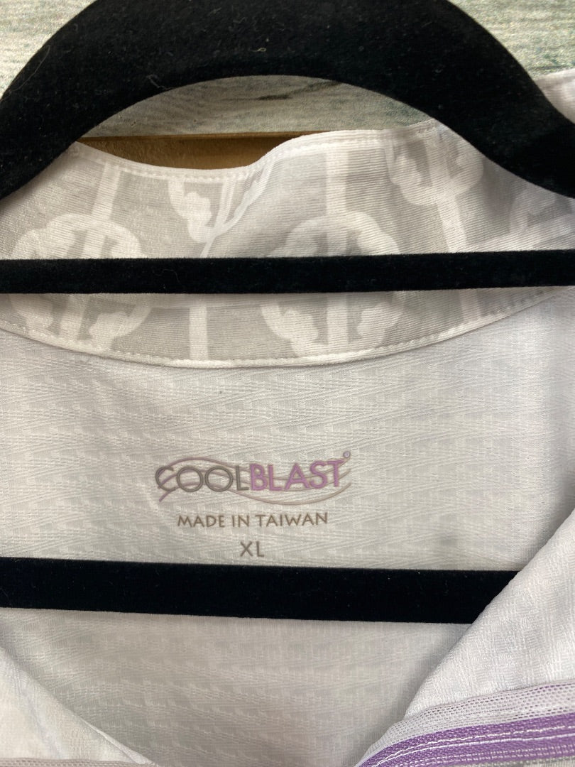 USED CoolBlast Ladies Sun Shirt XL Gray/White