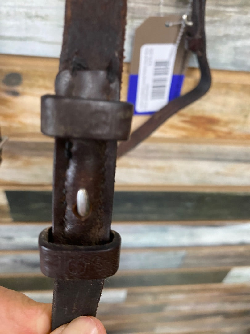 USED Stubben Laced Reins Dark Brown