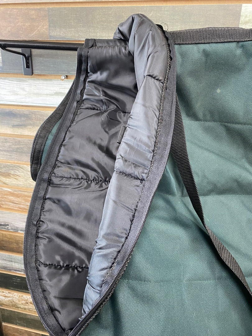 USED No Brand English Saddle Carrier Green