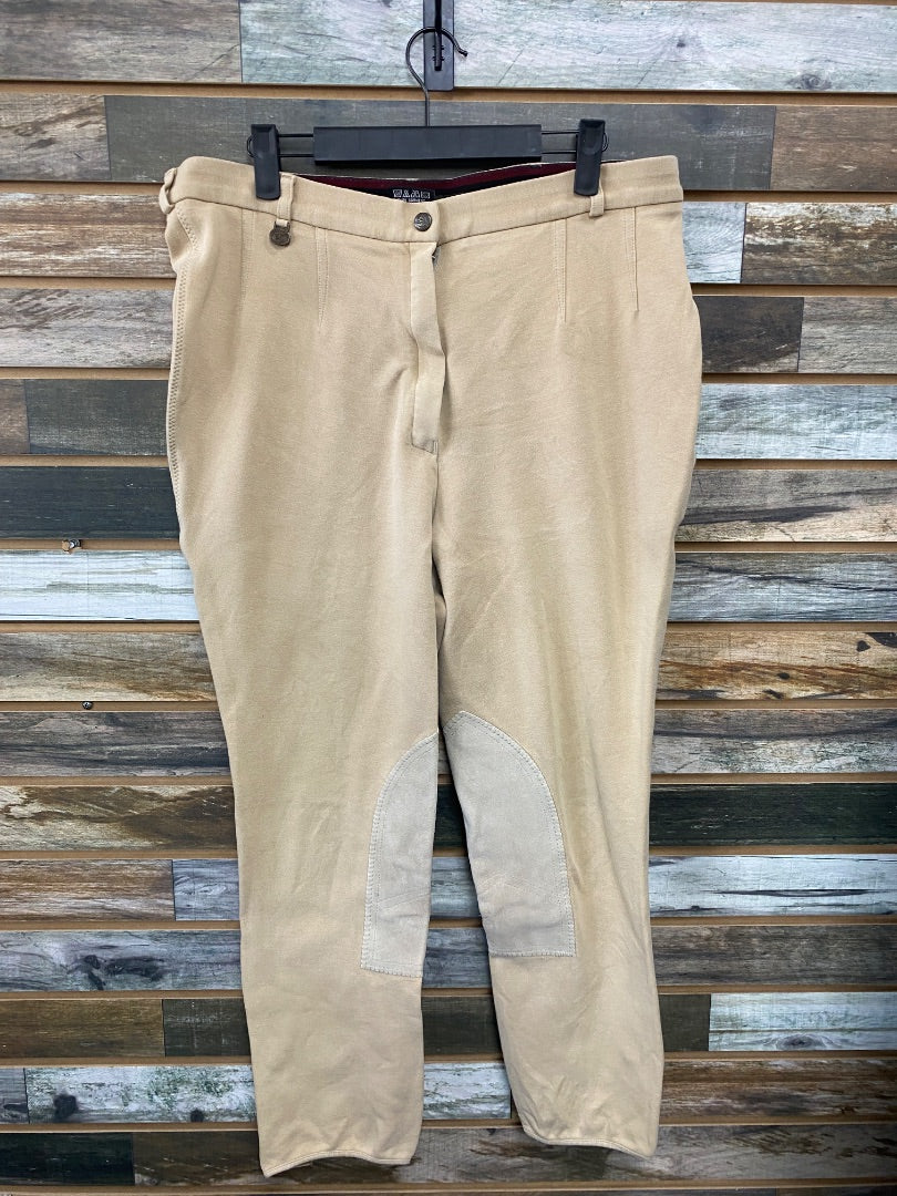 USED On Course Knee Patch Breeches 34 Tan