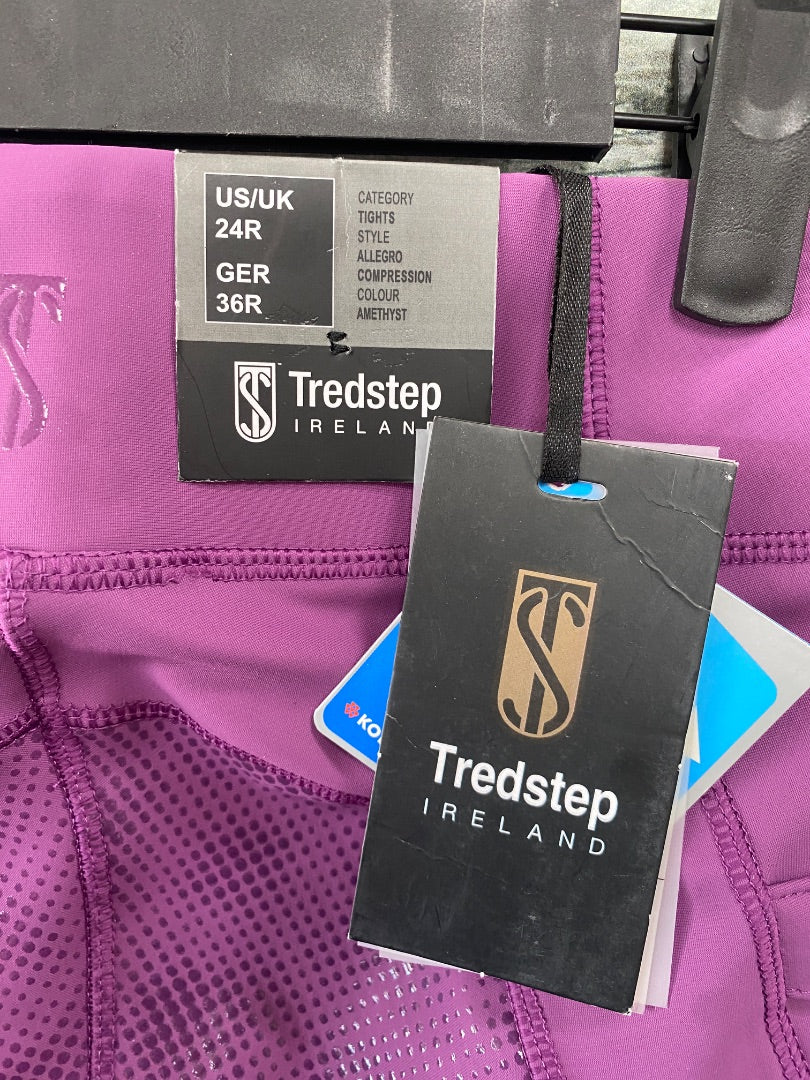 USED Tredstep Ireland NWT Full Seat Tights 24R Purple