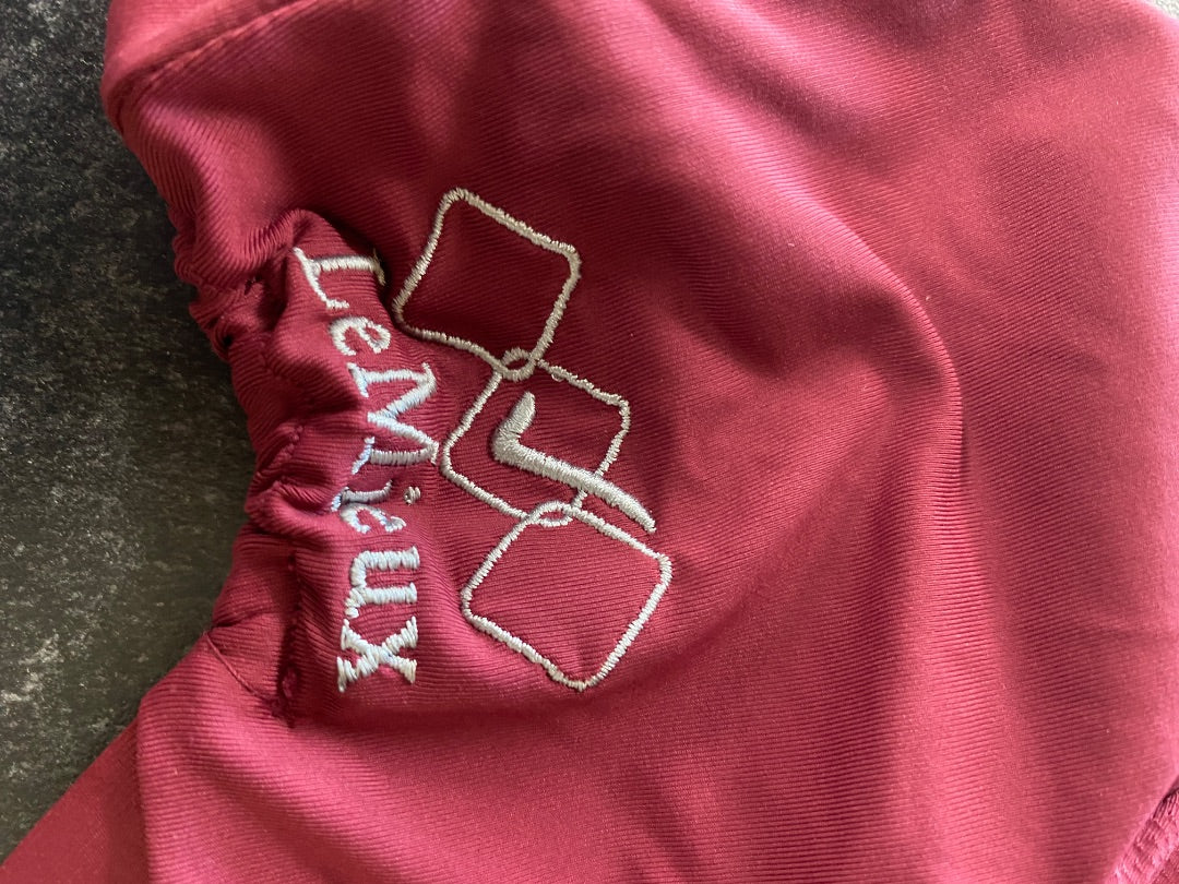 USED LeMieux Lycra Helmet Cover One Size Maroon
