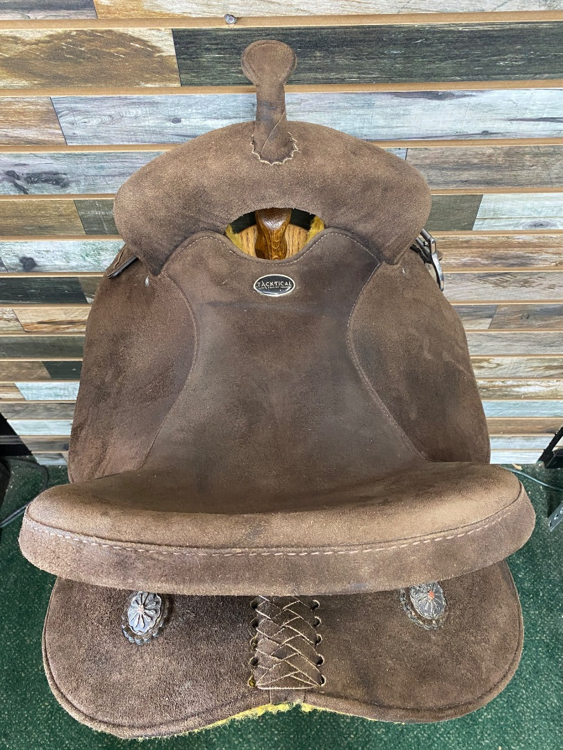 USED Tacktical Lightweight Barrel Saddle 15" Brown
