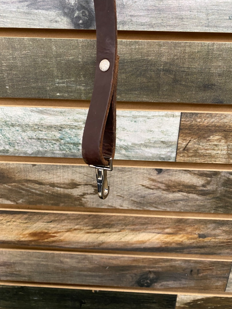 USED Western Breastcollar Barb Wire Tooling Horse Dark Oil