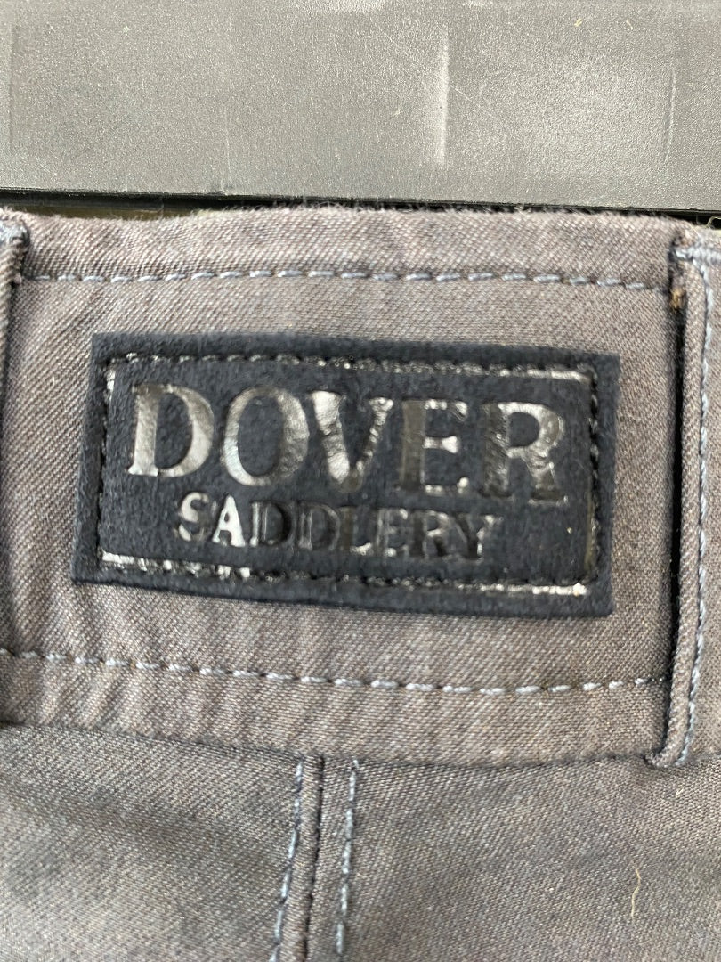 USED Dover Saddlery Knee Patch Breeches 28 Gray