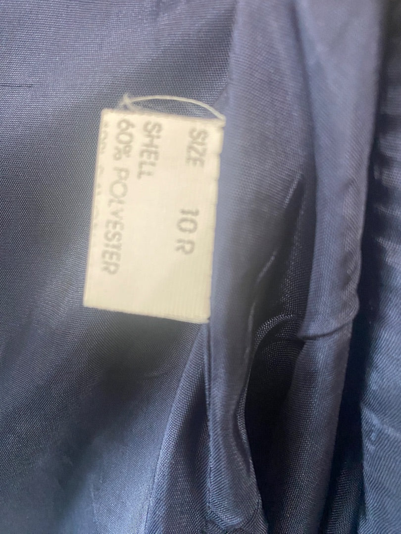 USED Beaufort Riding Apparel Show Jacket 10R Navy