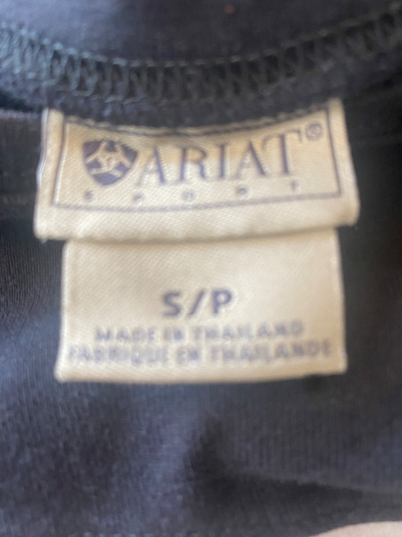 USED Ariat Short Sleeve Top Small Black/White