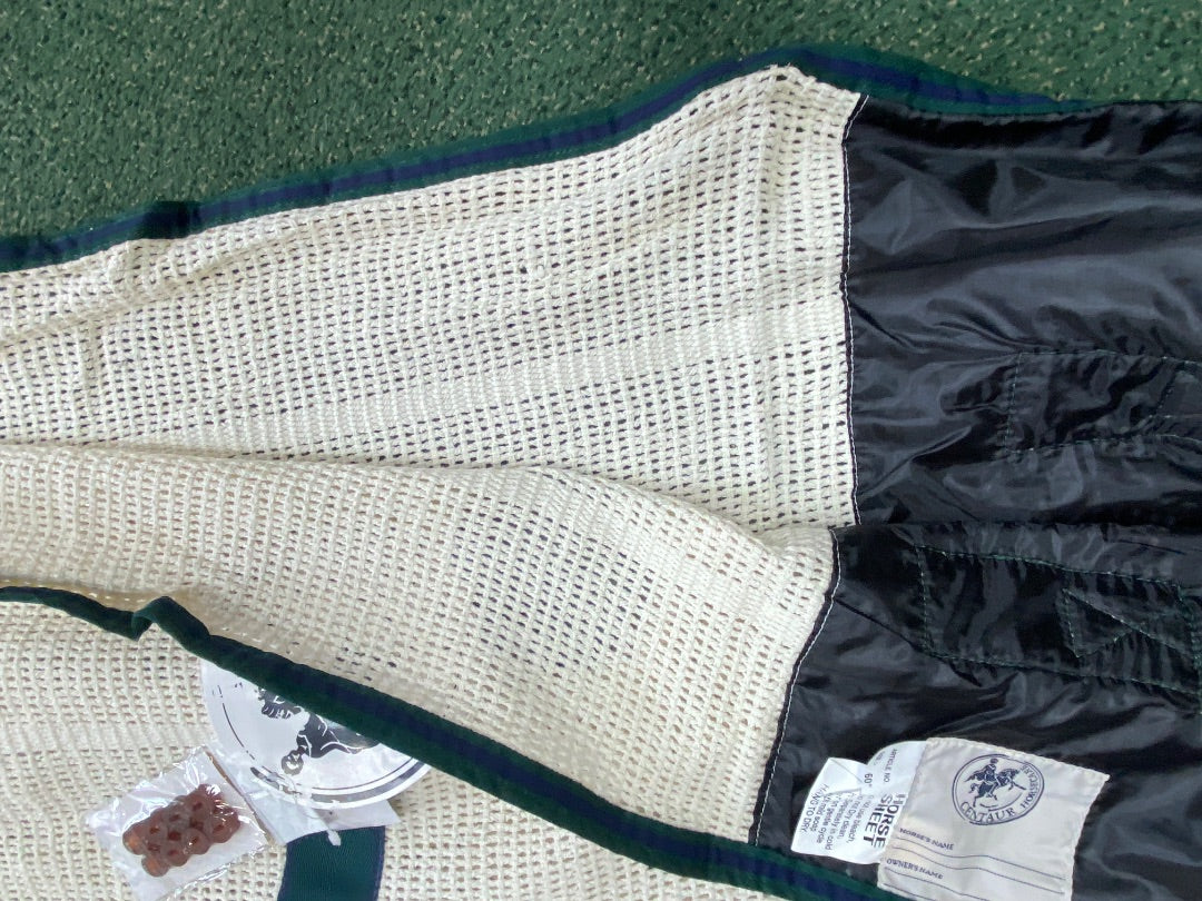 USED Centaur Cooler 60" Off White w/Green/Navy Trim