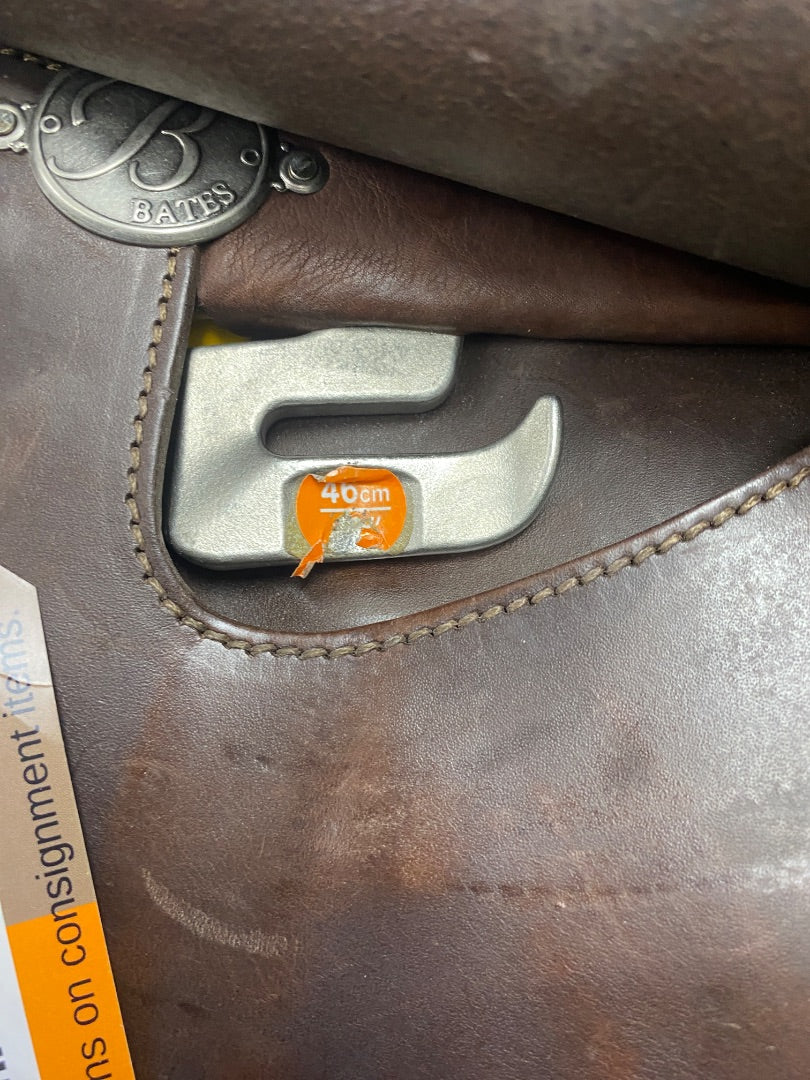 USED Bates All Purpose English Saddle 18" Havana Brown