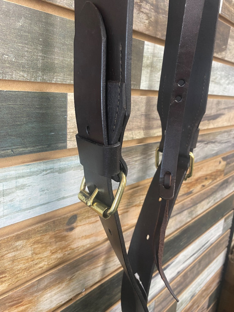 USED Tex Tan NWT Back Cinch with Off Billets Horse Dark Oil