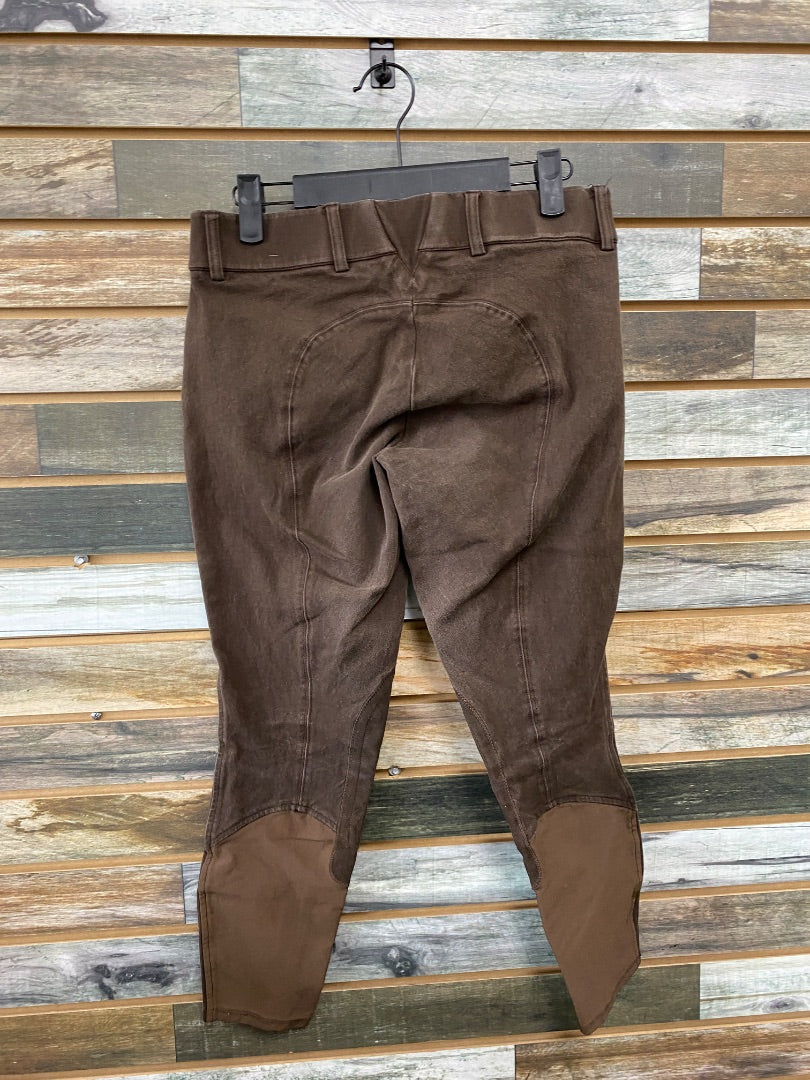 USED Ariat Ladies English Brown Breeches 26R Brown