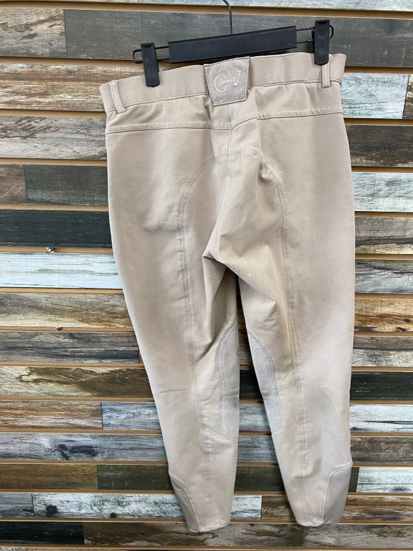USED Ovation Ladies English Tan Breeches 28R Tan