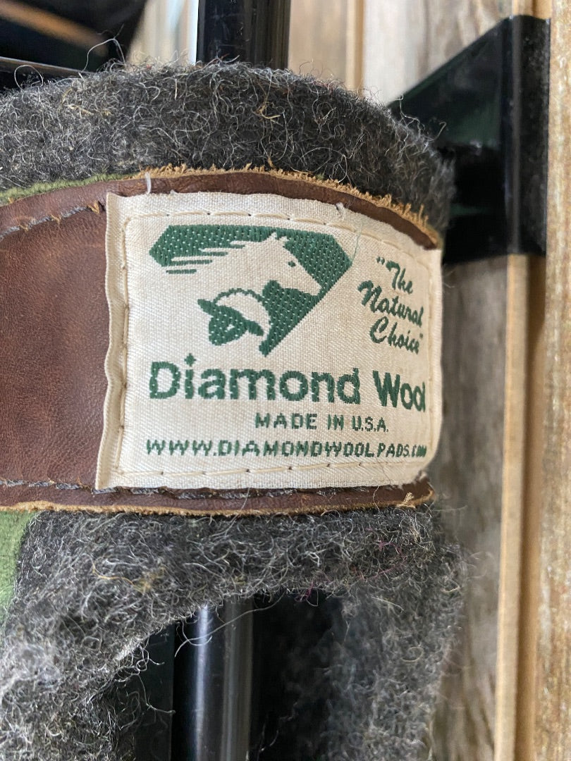 USED Diamond Wool Contour Pad Horse Green