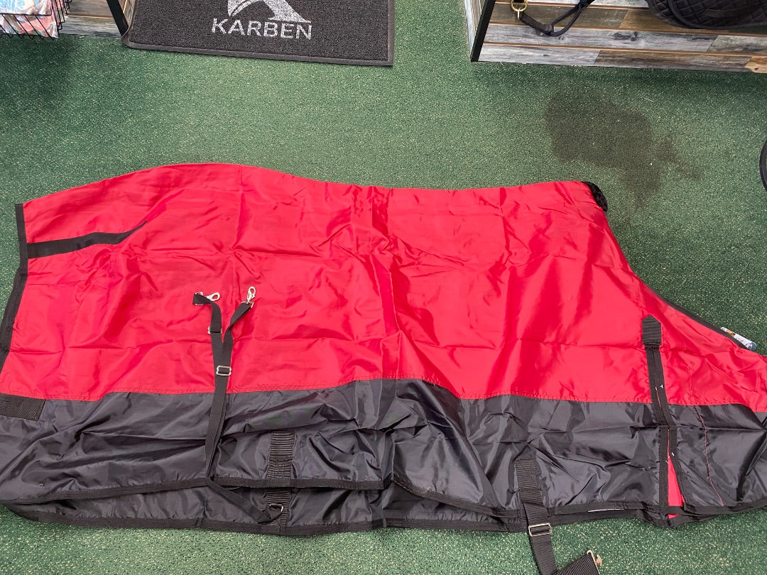 USED Tough 1 Stable Sheet Nylon 81” Red/Black