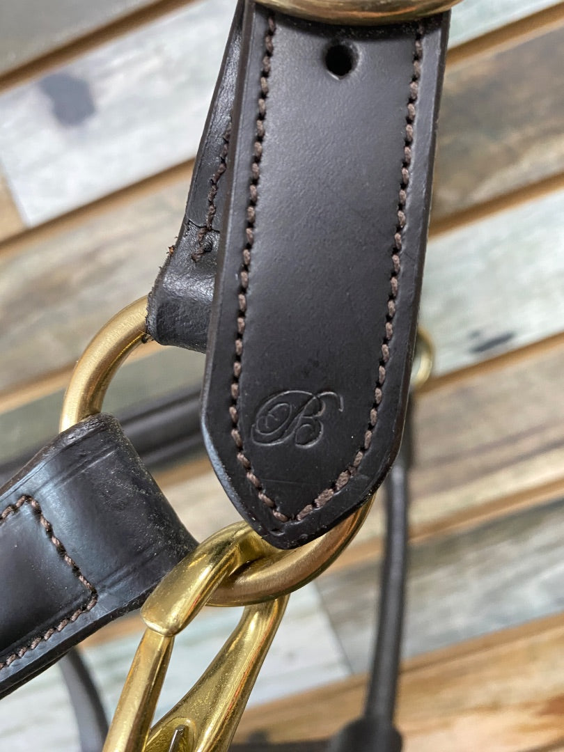 USED Bridleberry Leather Halter Full Dark Oil